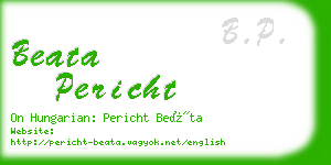 beata pericht business card